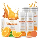 SIGNIFY NATURE Vitamin C 1000mg Effervescent Tabletter - Potent immunstøtte VIT C med sink Supplement - Sukkerfri og Vegan formel | Oppløselige vitamin C tabletter - Vannløselige Fizzy Elixir - 40CT