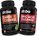 DR. BO Candi Uric Acid Cleanse Support - Oregano & Nyre Herbal Kosttilskudd for kvinner og menn - Ekstra styrke Uric Acid Flush Purge Kapsler & Oral ControlProbiotic Complex Cleanser