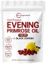 Mikroingredienser Aften Primrose Olje 1300mg Per Serving, 240 Softgels | Forbedret med 40mg svart cohosh ekstrakt, kaldt presset - 10% aktiv GLA, ikke-GMO, Ingen gluten, lett å svelge