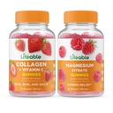 Livbar kollagen og vitamin C + magnesium, Gummies Bundle - Great Tasting, vitamin Supplement, Glutenfri, GMO Gratis, Chewable Gummy