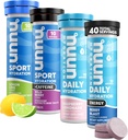 Nuun Hydration Electrolyte Tabletter - Oppløselig i vann, Komplett pakke | 5 Essentielle elektrolyter for Hydration | 1g Sukker Drink blanding | Vegan, ikke-GMO | 4 Pack (40 totale serveringer)