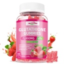 Glutation Supplement Collage Gummies: L-glutamin inneholder Marine Collage Vitaminer C, E, D & B12 Glutathion Gummies 1000mg for anti-aldringsformula og styrke bein