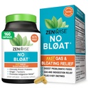 Zenwise Helse Ingen Bloat Digestive Enzymer for Gut Helse, Gas & Bloating Relief - Multi Enzymes Digestion Supplement med Probiotika, Ginger, Turmeric Dandelion & Lactase - Menn & kvinner - 160 Telling