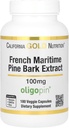 California Gold Nutrition Pine Bark Extract, Fransk Maritime, Oligopin, Antioksidant Polyphenol, 100 mg, 180 Veggie Capsules