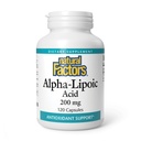 Naturlige faktorer Alpha-Lipoic Acid 200 mg, Antioksidant støtte, 120 kapsler
