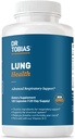 Dr. Tobias Lung Health Supplement med vitamin C, Butterbur, Quercetin & Bromelain, Advanced Lung Cleanse Detox Formula for Bronchial & Respiratory System, Non-GMO, 120 Kapsler, 120 Serveringer