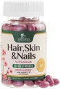 Håret, huden og neglene vitaminer for kvinner - Biotin 5000mcg å støtte hårvekst med Argan olje, kollagen & hyaluronsyre, vakker, sterkere hud, hår & negler vitamin Supplement - 120 Softgels