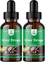 Liver støtte Melk Thistle Tinktur - Herbal Melk Thistle flytende blanding med Astragalus Root for Liver Detox Cleanse & Repair - Cleanse Detox Drops med Shiitake Maitake & Cordyceps (2 Pack)