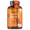 VektWorld D3 vitamin 4000 IE + K2 125mcg | Vitamin D3 K2 for sunne bein og immunstøtte (8-måneders forsyning) | 240 Vegan D3K2 tabletter | Plantebasert VIT D3 & K2 (MK-7) | Glutenfri, ikke-GMO