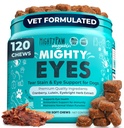 Mighty Paw Waggables Eyes (Made i USA) | Tear Stain Chews for hunder. Visjon og Tear Stain støtte kosttilskudd for hunder. Lutein Supplement. Lubricates øyne, immunstøtte (120 Ct)