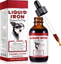 Flytende jerntilskudd for hunder, LiquiI jern med vitamin C og B12, støtter anemi, lave enery nivåer og lathargi, fremmer blod helse, hjelper med formasjon av rød blodcelle
