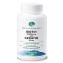 Jordens Splendor Biotin 10.000 mg + Keratin 25mg, fremmer sunn hår, sterk negler og hudstøtte, 60-dagers forsyning