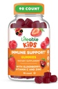 Livbare barn Immunstøtte Gummies | Elderbær vitamin C og sink | Great Tasting Immune Support Supplement Elderbær Gummies for barn | Kids Elderbær Gummies for gutter, jenter | 90 Gummies