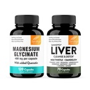 Sandhus magnesiumglykinat med Quercetin & Liver Support Capsules ® støtter kvalitet søvn, avslapping og lever helse støtte