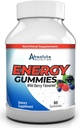Absolutt Nutrition Wildberry Flavored Energi Gummies - Koffein Gummies for voksne, B12 Gummies, Pre Workout Energi Chews for kvinner og menn, energi vitaminer, metabolisme støtte for tretthet fokus