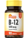 Sundance vitamin B-12 | 500mcg | 90 vegetariske tabletter | essensielle vitamin Supplement | Ikke-GMO og glutenfri formel