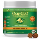 Oku-GLO Cat & Dog Senior Supplement for Eye Support - Chewable Vision Vitaminer Kosttilskudd for store og små kjæledyr omsorg med lutein, Omega-3 fettsyrer, kornfrøekstrakt & antioksidanter