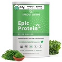 Sprout Living Epic Protein, Plant Basert Protein & Superfoods Powder, Grønn rike | 20 Grams Organic Protein Powder, Grønn, Vegansk, Ikke-GMO, Glutenfri, Lav Sukker (2 pund, 24 Serveringer)