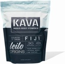 LEILO Kava Powder | Tradisjonell Noble Waka fra Fiji | Alt naturlig rot for å redusere stress og fremme avslapning (1lb | 30 serveringer)