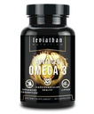 Leviathan Fish Oil Omega 3 Kapsler | Premium Norsk Omega 3 Fiskeolje for hjerte, hjerne, og immunstøtte | Superior Absorpsjon Triple Styrke Fish Oil Supplements - Gratis skjema EPA & DHA