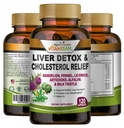 VITAMISAN Liver Cleanse Detox Kosttilskudd med Melk Thistle-Fennel-Alfalfa-Vitamin B-Artichoke-Dandelion Root Support menn og kvinner 120 Caps Detox Cleanse & Boost Immune