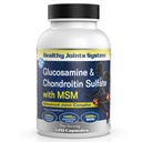 Glucosamine Chondroitin MSM Supplement for felles- og beinhelse - 120 kapsler | Felles støtte og discomfort Relief for rygg, kne, hender
