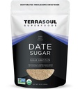 Terrasoul Superfoods Organic Date Sugar, 1 Lb - Lavt Glykemisk | Uraffinert | Trace Minerals