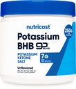 Nutricost Kalium BHB Salter, Exogenous Ketone Supplement, 6,4 g Beta-hydroksybutyrat Per servering, 250 gram