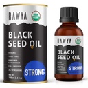 RAWYA Black Seed Oil - Extra sterk smak, høy TQ, kalde presset, glassflaske, Nigella Sativa olje, Flott for hud og hårpleie, svart cuminfrø, Kalonji, 100% sertifisert organisk - 3.4 fl Oz,
