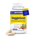 Enzymedica, VeggieGest, Digestive Enzymer, Støtter Av og til Gas & Bleating Relief fra High Fiber måltider, for Vegan & Vegetariske Dietter, Enzyme blanding for Digestive Helse, 60 greve