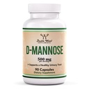 Double Wood Supplements D Mannose 500mg Kapsler, 90 greve (D-Mannose for urinveistrakt Health and Blader Lining, hjelper UTI Forebygging) Vegan trygt, ikke-GMO, Glutenfri