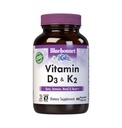 Blåbonnet ernæringsvitamin D3 & K2, soya-fri, for sterke sunne bein*, Glutenfri, Ikke-GMO, Dairy-Free, Kosher Certified, Vegetarisk, 60 Grønnsaker Kapsler, 60 Serveringer