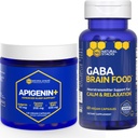 NATURAL STACKS GABA Brain Food + Apigenin Supplement for sovebund - Støtter avslapping og søvn * - 180 Totale kapsler