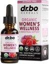 Hormon balanse for kvinner og PMS Relief - Kvinners velvære Organic Hormonal Balance Supplements flytende dråper og Menstruell Cramp Periode støtte - bringebær Leaf, Chasteberry, Black Cohosh Supplement 1 Oz