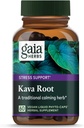 Gaia Herbs Kava Kava Root, Vegansk flytende kapsler, 60 greve - Støtter emosjonell balanse, rolig og avslappende, garantert Potens 75mg Aktive Kavalaktoner