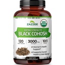 Zazzee USDA organisk svart cohosh 10:1 Ekstrakt, 3000 mg styrke, 120 veganske kapsler, 4 måneders forsyning, standardisert og konsentrert 10X ekstrakt, 100% vegetarisk, all-naturlig, ikke-GMO, laget i USA