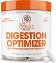 Den Genius Brand Genius Digestion Optimizer - Digestive Supplement for Gut Helse & Immun Support - Ingen proprietære blandinger - Vegan, ikke-GMO & Glutenfri - 135 Veggie Capsules