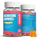 Berberine Gummies med ceylon kanel,1200mg Berberine HCI Supplement for metabolisme og energi støtte, vegansk, ikke-GMO og gelatin-fri - 60 Count
