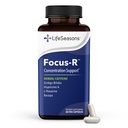 LifeSeasons - Focus-R - Konsentrasjonsstøtte Supplement - Alle aldre - Forbedrer Mental ytelse og fokus - Øker oppmerksomhet Span - L-Theanine, Kava Kava, Bacopa, Vitamin B & Mer - (60 Kapsler)