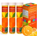 Vitamin C Effervescent Tabletter 1000mg med magnesium Sink Vitamin E & Kalium Vitamina C Efervescente 60 Tabeller 3 Pack Vitamina C