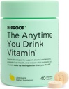 H-PROOF Når som helst du drikker vitamin, lever helse og immunitet støtte med elektrolyter, melk tistel og vitaminer B & C - 40 Chewable tabletter (20 serveringer), vegan, sitronade