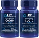 Livsforlengelse Super Ubiquinol CoQ10 med forbedret Mitokondriell støtte, Potent hjertehelse og cellulære energiproduksjonsstøtte, Ultra-absorberbar, Glutenfri,Non-GMO, 100 mg, 60 mykgels (pakke på 2)