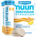 Nuun Zero Sukker Hydration Electrolyte Tabletter - Natrium, Kalium, Klorid, Kalsium, Magnesium, Lett & Delicious Fruit Flavors, Ingen sukker, Glutenfri, Vegan, Blandet Citrus 4 Pack (40 Serverer Total)