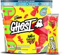 GHOST Hydration Packets, Sour Patch Kids Redberry, 24 Sticks, Electrolyte Powder - Drikkemiks Supplement med magnesium, Kalium, Kalsium, vitamin C - Vegan, fri for soya, sukker og gluten