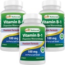 Beste Naturals Vitamin B1 som Thiamin Mononitrat 100 mg tabletter (120 tall (pakke på 3))