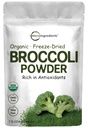 Organisk Broccoli pulver, 1 pund, frysetørket, inneholder naturlig DIM (Diindolylmetan) og rik på fiber og immun vitamin C, grønn supermat for smoothie og drikke, vegansk vennlig