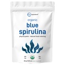Organic Blue Spirulina pulver (Phycocyanin ekstrakt), 30 serveringer - Ingen fiskende lukt, 100% vegansk protein fra blå-grønn algae, naturlig lysende matfarger for smoothies, baking, drikke og matlaging