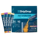 DripDrop Hydration Packets - Tropisk Variety Pack - Single Servere Electrolytes Powder Drink Mix - Mango, Açaí, Passion Fruit, Piña Colada - Ikke-GMO, Glutenfri, Vegan - 32 Sticks