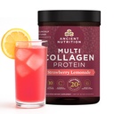 Gamle ernæring Hydrolysert kollagenpeptider pulver med probiotika, Jordbær sitronade multi kollagenprotein for kvinner og menn med vitamin C, 45 serveringer, støtter huden og neglene, Gut helse, 18