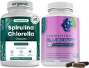 Teaveli Spirulina Klorella og blåbærkapsler